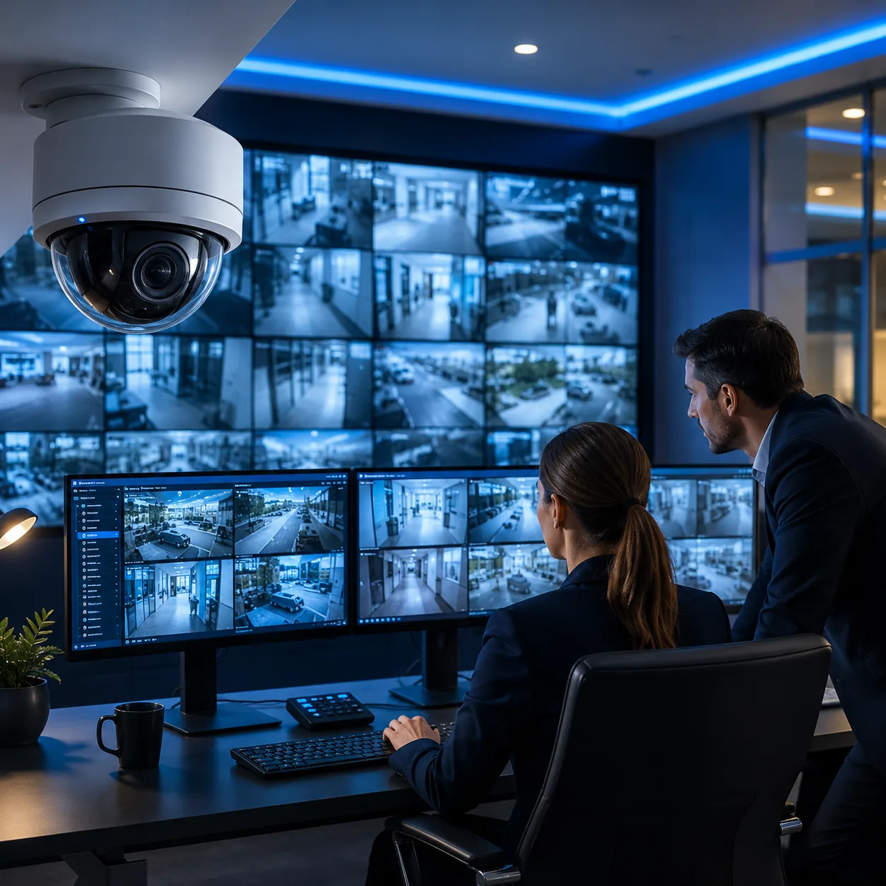 CCTV surveillance camera monitoring and security operations